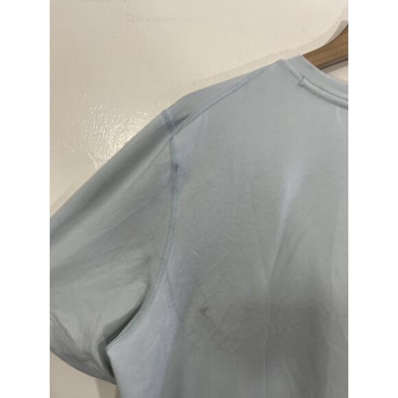 Lululemon Crewneck T-Shirt 12 Workout Pilates Basic Gym Minimalist Stretch Blue - Picture 8 of 13